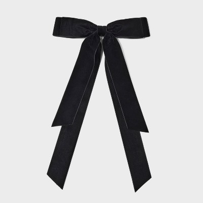 SeliniNY The Velvet Ribbon Hair Bow- 4 Colors Black