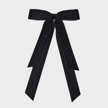 Velvet Ribbon Bow Hair Barrette - A New Day™