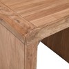 Jofran,Brooklyn Mid-Century Modern Solid Wood Square Waterfall Curved End Table - 3 of 4