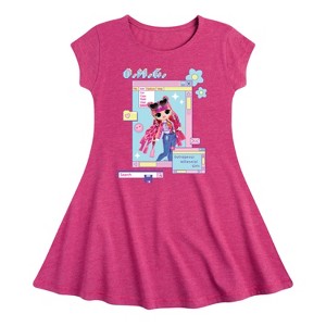 Girls' - LOL Surprise! - Outrageous Millennial Girls Fit & Flair Cap Sleeve Dress - 1 of 2