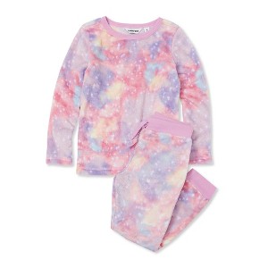 Lands' End Kids Long Sleeve Plush Fleece Pajama Set - 1 of 3