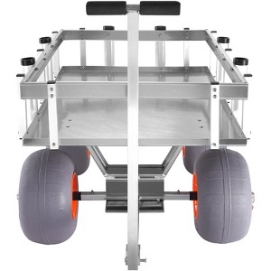 VEVOR Beach Fishing Cart,500 lbs Load Capacity, Fish and Marine Cart with Four 13" Big Wheels PU Balloon Tires for Sand, Heavy-Duty Aluminum - 1 of 4