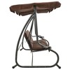 vidaXL Garden Glider Chair Brown 24 in.x29.9 in.x34.3 in. Textilene&Steel - 4 of 4