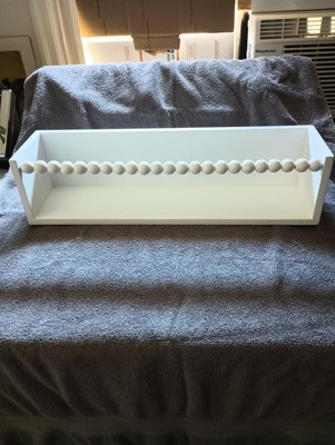 Wall Hook Shelf With Beading - White - Cloud Island™ : Target