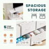 DOMETOUR 5 Drawer Dresser for Bedroom Fabric Storage Tower, Storage Cabinet Tall Chest Organizer Unit Bins Living Room Entryway Closet-Black - 4 of 4