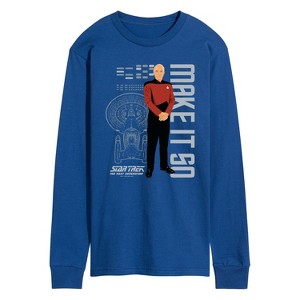Men's - Star Trek - Picard Make It So Long Sleeve Graphic T-Shirt - 1 of 4