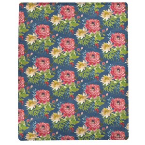 Manual Woodworks and Weavers Farmhouse Rooster Bouquet Blanket 50x60 - 1 of 3
