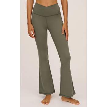 90 Degree By Reflex Womens Lux Madison High Elastic Free Crossover Waist  Flared Leg Pant - Black - Small : Target