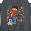 Women's Coco Miguel Y Dante Graphic Racerback Tank - Heather Charcoal - X-Large - 2 of 4