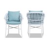 Jennifer Taylor Home Maiden 24" Barrel Back Set of 2 Aluminum & Rope Outdoor Patio Dining Chairs - image 2 of 4