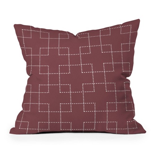 Maroon throw outlet pillow