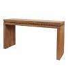 64'' Farmhouse Console Table,Rustic Wood Entryway Table with Beaded Edge,Classic Sofa Table for Hallway or Foyer-Baofuwish - 3 of 4