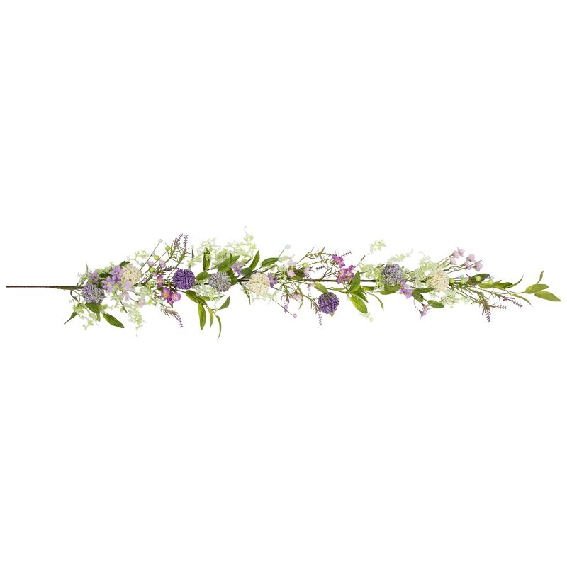 Northlight Wildflower and Berry Spring Garland - 5' - Purple, 1 of 6