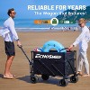 Acoinel Collapsible Outdoor Utility Wagon, Beach Wagon for Sand with Big Wheels, Camping Portable Cart, Heavy Duty 480 lbs/500 lbs - 2 of 4