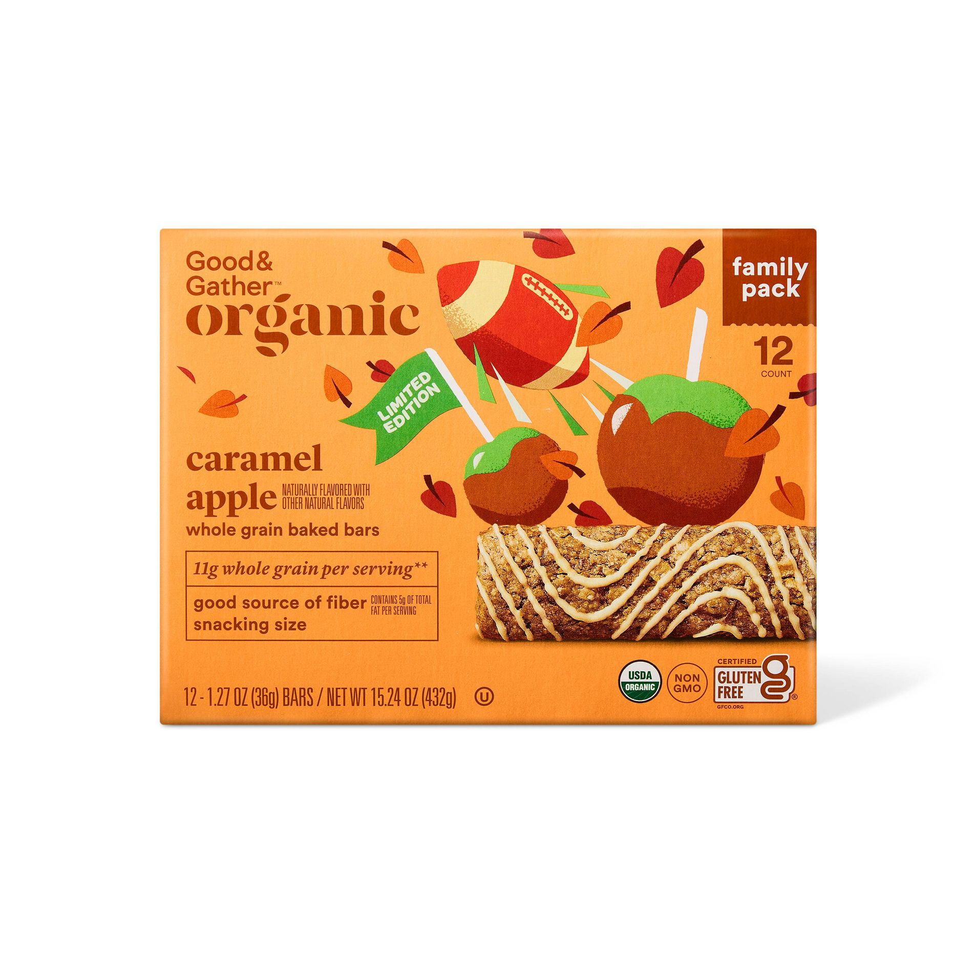 Caramel Apple Whole Grain Baked Bar - 15.24oz - Good & Gather™