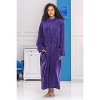 ADR Women's Zip Up Robe Fleece Soft Warm Plush Oversized Zipper Bathrobe - 3 of 4