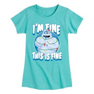 Girls' - Rudolph - This Is Fine Fitted Short Sleeve Graphic T-Shirt - 1 of 4