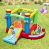 Tangkula Inflatable Bounce House Jumping Bouncy Castle w/ Slide Ball Pit Punching Bag Basketball Hoop Carrying Bag Music Theme without Blower - image 2 of 4