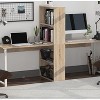 NicBex Home Office Desks 88" Long Desk with Storage Office Home Desk with Storage Shelves for Home Office, Natural - 3 of 4