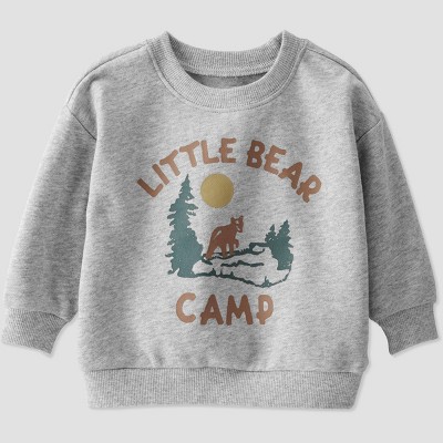 Little Planet by Carter’s Organic Baby "Little Bear" Graphic Pullover - Gray 3M
