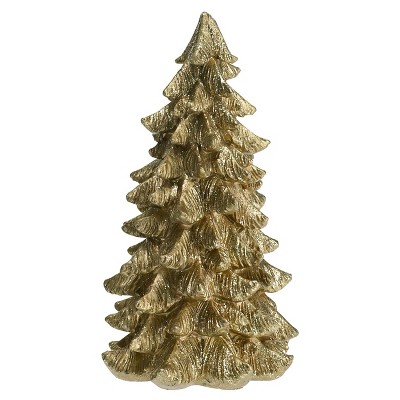 Transpac Resin 8 in. Gold Christmas Tree Figurine