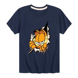 Boys' - Garfield - Peeking Out Short Sleeve Graphic T-Shirt - 1 of 4