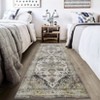 Luxury Pearl Velvet Persian Flower Rug, Foldable & Washable, Non-Slip, Kid & Pet Friendly, Durable Edges for Busy Areas - 2 of 4