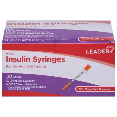 Leader Insulin Syringes 10 ea