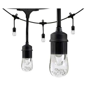 24ct Classic Café Outdoor String Lights Integrated Led Bulb - Black Wire -  Enbrighten : Target