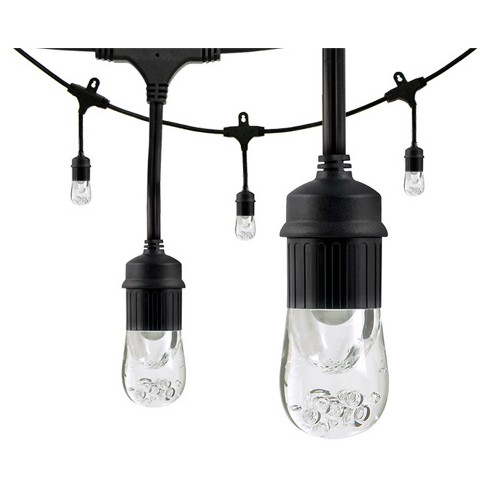 12ct Classic Caf Outdoor String Lights Integrated Led Bulb