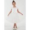 2Bunnies Girl Toddler Satin A-Line Bow Tulle Flower Girl Dress - 2 of 4
