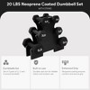 BalanceFrom Fitness Neoprene Coated Cast Iron Dumbbell X Elite Exercise Workout Set with Stand - image 3 of 4