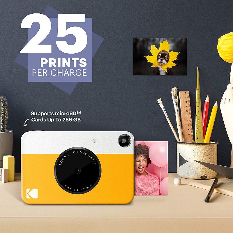 KODAK Printomatic Digital Instant Print Camera - Full Color Prints On ZINK 2x3" Sticky-Backed Photo Paper  Print Memories Instantly, 3 of 8