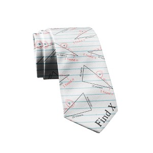 Crazy Dog T-Shirts Find X Tie Funny Ties Math Teacher Tie Mens Novelty Neckties Nerdy Ties for Guys - 1 of 4