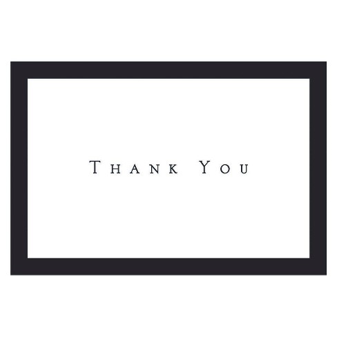 Tuxedo Thank You Note Cards 50ct Black White Target