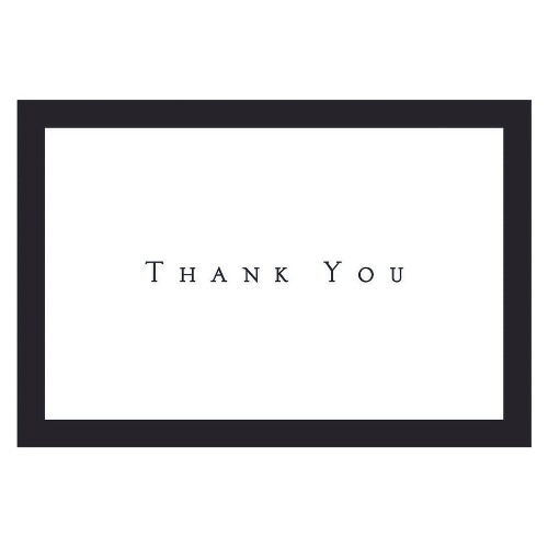 Tuxedo Thank You Note Cards (50ct) - Black/White