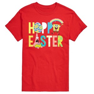 Men's - SpongeBob Squarepants - Hoppy Easter Patrick and Spongebob Short Sleeve Graphic T-Shirt - 1 of 4