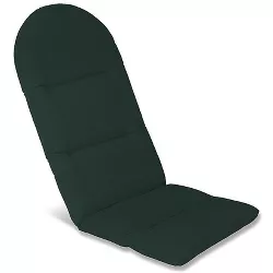 Plow & Hearth - Polyester Classic Outdoor Adirondack Cushion, 49"x 20.5"x 2.5"with hinge 18" from bottom, Forest Green