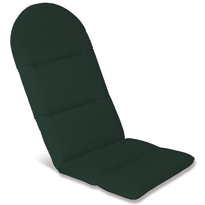 Plow & Hearth - Polyester Classic Outdoor Adirondack Cushion, 49"x 20.5"x 2.5"with hinge 18" from bottom, Forest Green, 1 of 3