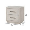 Royal Hampton Nightstand, USB and LED, 2 Drawers Chrome Handles, Light Gray - 4 of 4