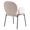 Leisuremod Celestial Series Boucle Dining Arm Chair with Black Frame, Set of 2 - 4 of 4