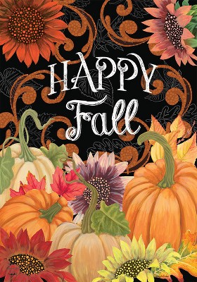 Briarwood Lane Happy Fall Chalkboard Floral House Flag Pumpkins ...