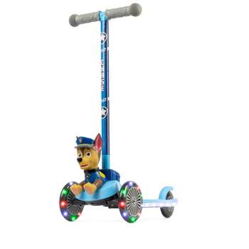 Paw Patrol Chase 3D Tilt and Turn Scooter with Light Up Deck and Wheels