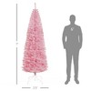 NicBex 7ft Artificial Christmas Tree Slim Pencil Tree with 818 Branch Tips and Metal Stand for Decoration, Pink - 2 of 4