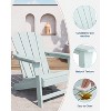 homfan Modern HDPE Plastic Adirondack Chair - Poly Lumber Weather Resistant Firepit Chair - with Wooden Textured - 3 of 4