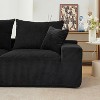 110In Oversized L-Shaped Sofa, Cloud Sectional Couch w/Chaise Throw Pillows, Soft Corduroy Boneless Foam Sofa for Living Rooms, Apartments, Dorms - 3 of 3