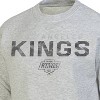NHL Los Angeles Kings Men's Long Sleeve Ash Gray Crew Neck Fleece Hooded Sweatshirt - 3 of 3