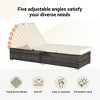 Okak 2-Piece Outdoor Wicker Chaise Lounge Set with Adjustable Back,All-Weather PE Rattan Lounger with Cushions for Backyard,Garden,Beach - 4 of 4