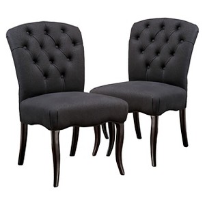 Hallie Fabric Dining Chair Set 2ct - Christopher Knight Home - 1 of 4