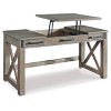 Aldwin Home Office Lift Top Writing and Computer Desk Black/Gray - Signature Design by Ashley: 60" Adjustable, with USB Charging Station - 3 of 4